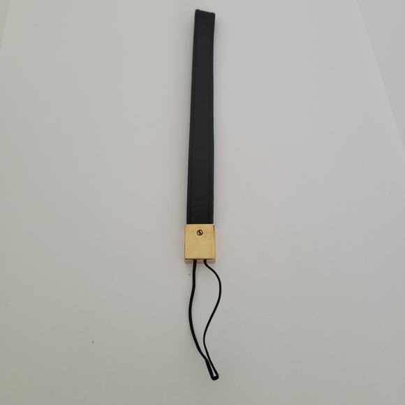 Authentic GUCCI Cell Phone Key Charm Strap Lanyard Leather Black Designer - Picture 3 of 8